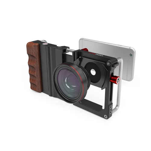 Cinema Mount Crafted Rosewood Ergonomic Grip Cellphone Lens Mount Rig CM-1 Black