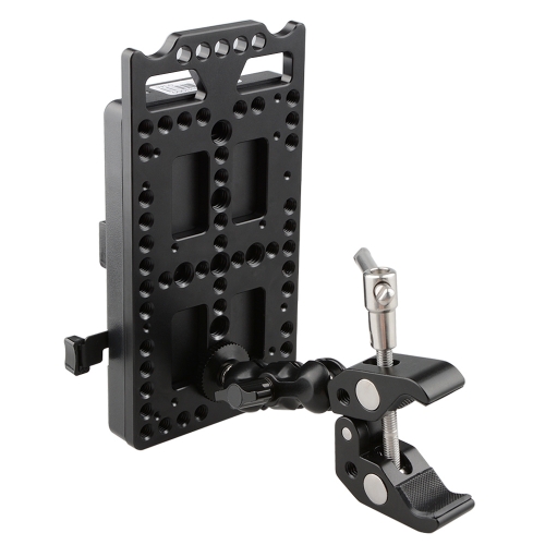 CAMVATE V Lock Mounting Plate Power Supply Splitter with Super Clamp Crab Pliers Clip Ball Head Mount