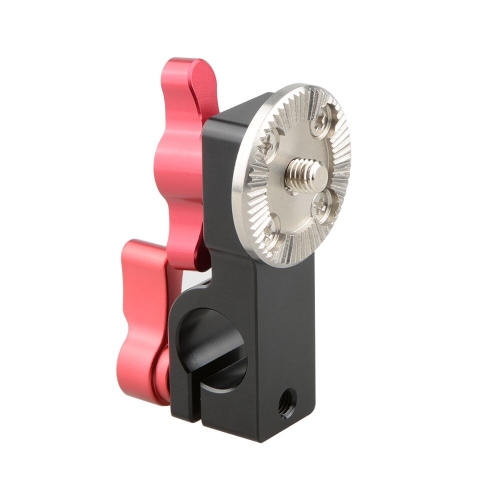 CAMVATE 15mm Rod Clamp with Male ARRI Rosette Mount (Red Thumbscrew)