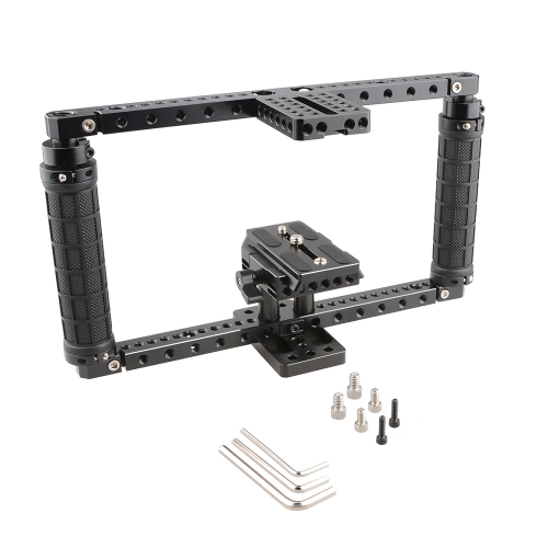 CAMVATE  Adjustable Cage with Quick Release Baseplate (Battery Grip)