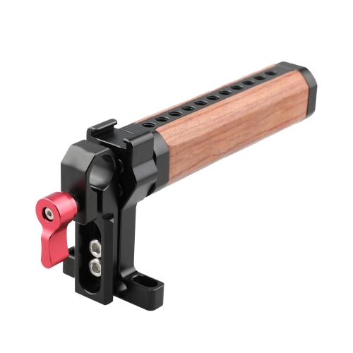 CAMVATE Top Cheese Handle Wooden Grip with Rod Clamp (Red Thumbscrew)