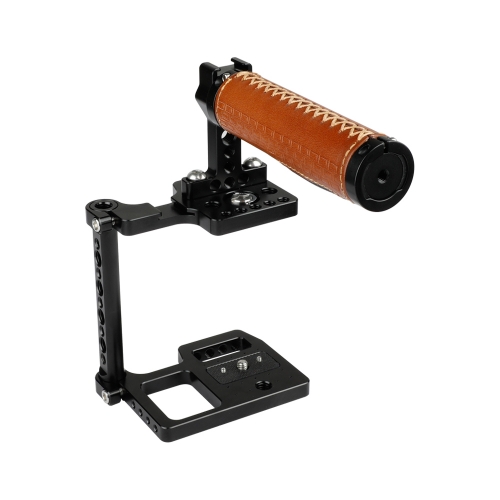 CAMVATE BMPCC 4K Camera Cage With Leather Top Handle And Shoe Mount