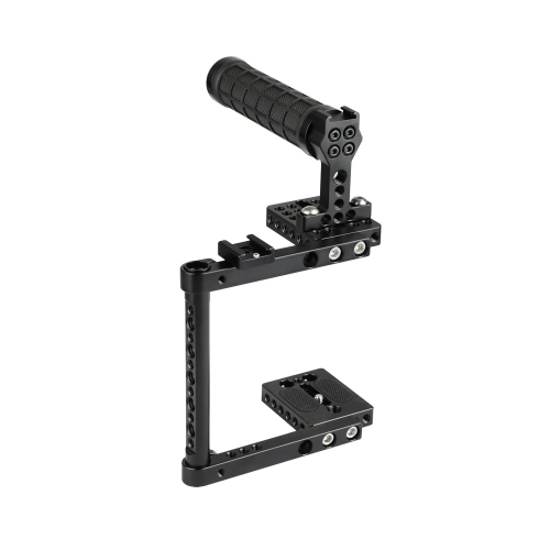 CAMVATE DSLR Camera Cage Rubber Top Handle & 2 Shoe Mounts For Canon 600D 70D 80D