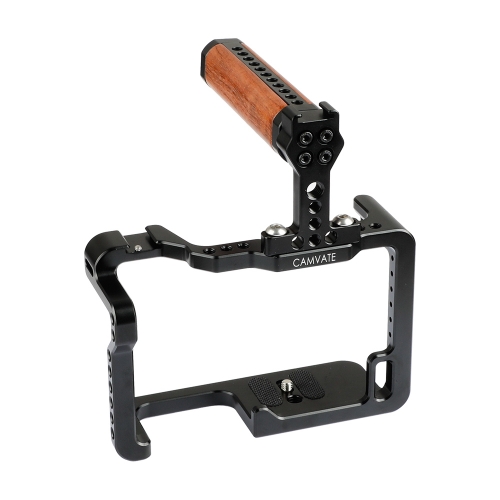 CAMVATE Full Cage Rig With Top Handle & 2 Shoe Mounts For Panasonic GH5