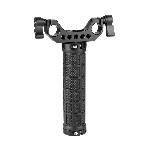 CAMVATE Rubber Hand Grip With Dual Rod Clamp For Handheld Camera Stabilizer