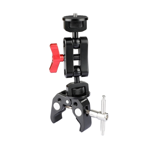 CAMVATE Super Clamp With Ball Head Extension Arm Double-ended 1/4"-20 Screw Adapter