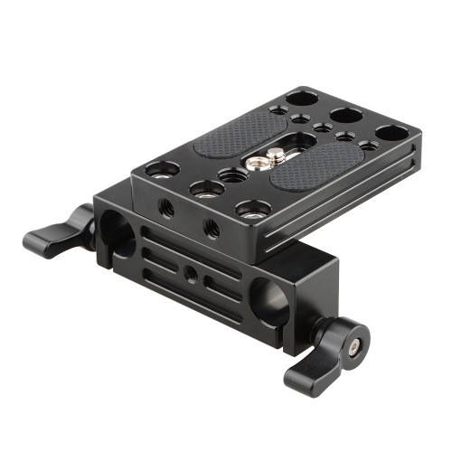 CAMVATE Camera Baseplate Integrated With 15mm Dual Rod Clamp For Shoulder Support Rig