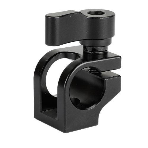CAMVATE Universal 15mm Single Rod Clamp For Camera Cage (Black Knob)