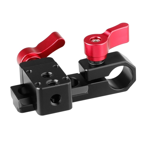 CAMVATE Single 15mm Rod Clamp & NATO Clamp (Red Wingnuts) for GH5, 5DMarkIII Rig