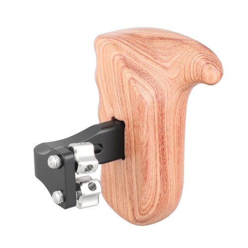 CAMVATE Wooden Handgrip With Invertible 1/4" Thumbscrew Connection For DSLR Camera Cage Rig (Right Side)
