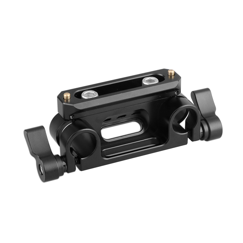 CAMVATE 15mm Dual Rod Clamp Adapter With Mounting Groove 1/4