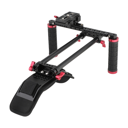 CAMVATE Shoulder Mount Supporting Kit With Manfrotto QR Plate & NATO Clamp & Rail For HDSLR Camera