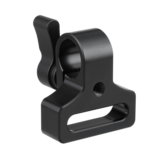 CAMVATE Flexible 15mm Single Rod Clamp Adapter With 1/4"-20 Mounting Groove (Black Knob)
