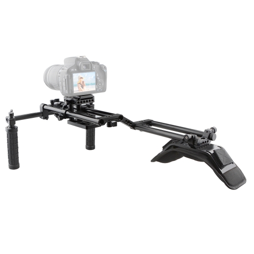 CAMVATE Shoulder Mount Rig With Manfrotto QR Plate & Double 15mm Rail Rod System For DSLR Camera / DV Camcorder