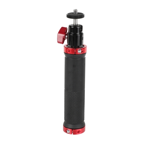 CAMVATE Rubber Hand Grip With 1/4" Ball Head Mount For Photographic Accessory (Red)