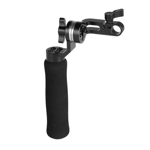 CAMVATE Single Handgrip (Sponge Covered) With M6 ARRI Rosette Mount Connection & 15mm Rod Clamp Adapter