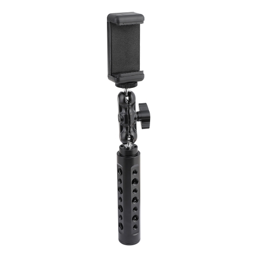 CAMVATE Aluminum Cheese Handle With Adjustable Cellphone Clip & 1/4"-20 Ball Head Holder Mount