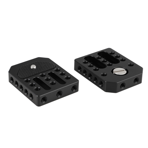 CAMVATE Universal Base Plate Cheese Plate With 1/4" Threads For Director's Monitor Cage Kit (2 Pieces)