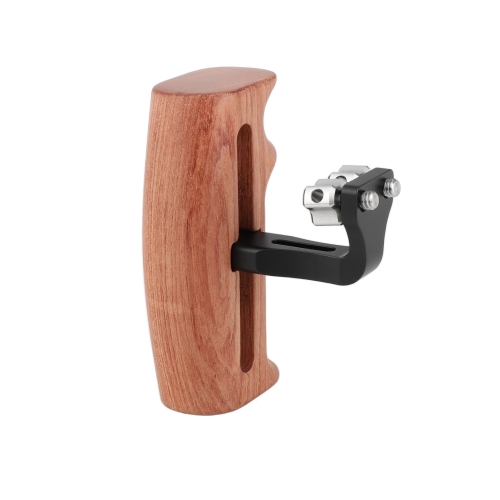 CAMVATE Versatile Wooden Handgrip With Invertible & Adjustable 1/4" Thumbscrew Connection (Either Side)