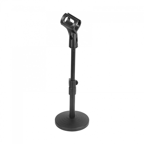 CAMVATE Height Adjustable Microphone Stand With 180 Degree Angle Adjustable Clip And Metal Iron Round Base