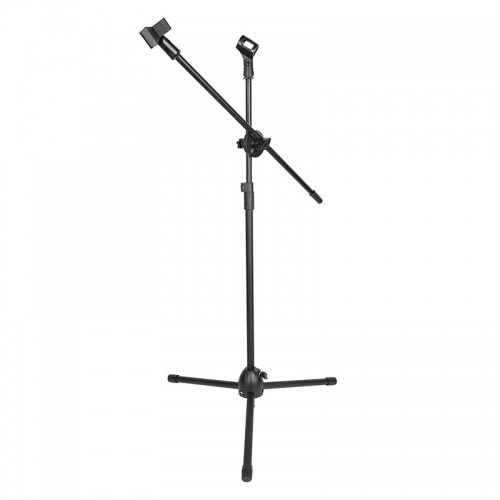 CAMVATE Tripod Microphone Boom Stand With Double Spring-loaded Mic Clips And Heavy Metal Base For Studio Recording Stage Performance