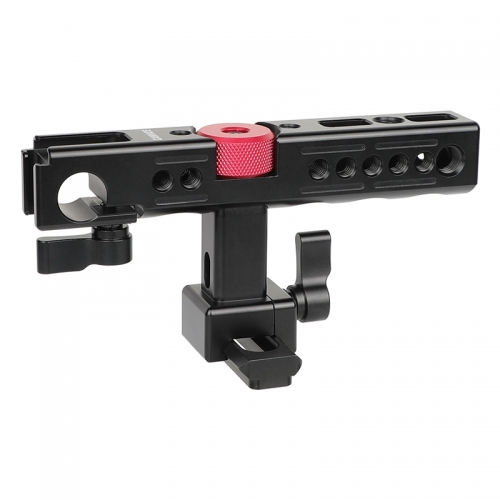 CAMVATE Nato Top Handle Kit with 15mm Rod Clamp & Shoe Mounts for Camera Cage Rig (Black)