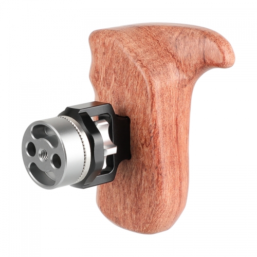 CAMVATE Right Side Wooden Grip With M6 ARRI Rosette & 1/4" Mounting Points