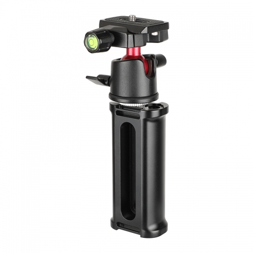CAMVATE Aluminum Handle Grip + 360° Rotating Tripod Head Adapter With Quick Release Baseplate 1/4" Mounting Screw