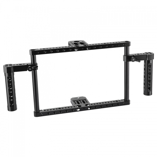 CAMVATE Simple Monitor Cage Kit 172mm In Height For 7"- 10" On-camera Monitor With Adjustable Cheese Handgrips