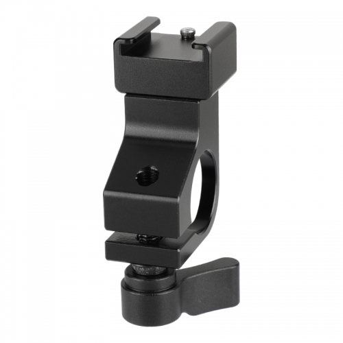 CAMVATE 19mm Single Rod Holder Rail Block With Cold Shoe Mount Adapter For Rod-based Camera Accessories