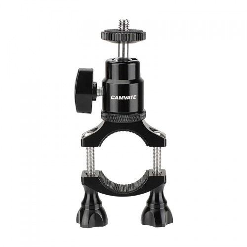 CAMVATE Handlebar Clamp Mount Holder (18mm -32mm) With Adjustable Ball Head 1/4" Mounting Screw For Mobile Phone / GoPro