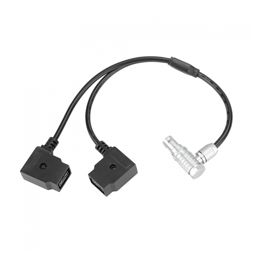 CAMVATE ARRI Alexa Mini Camera Power Cable Right Angle Male EXT 7 Pin To Double D-tap Female (30cm)