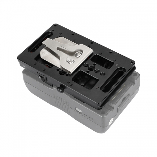 CAMVATE V Lock Mount Power Splitter Camera Battery Plate With Belt Clip