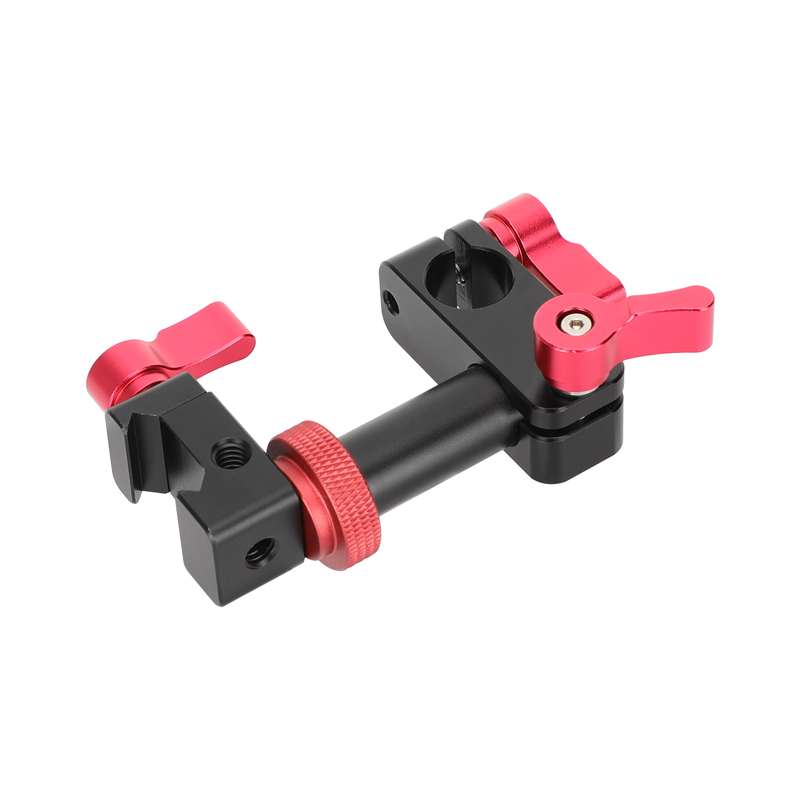 Camvate Rotating Mm Rod Holder To Nato Rail Clamp Red Thumb Knob