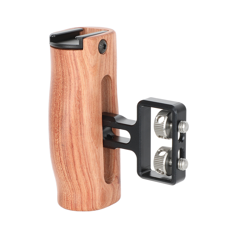 Camvate Wood Side Handle With Thumbscrew Mounts